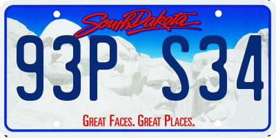 SD license plate 93PS34