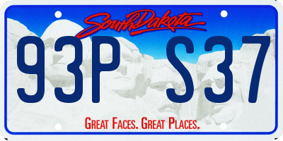 SD license plate 93PS37