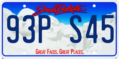 SD license plate 93PS45