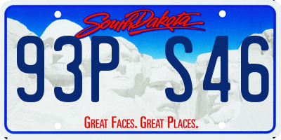 SD license plate 93PS46
