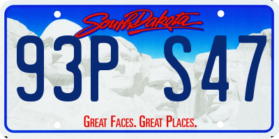 SD license plate 93PS47