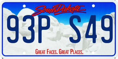 SD license plate 93PS49