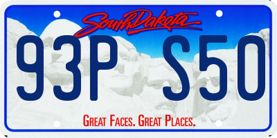 SD license plate 93PS50