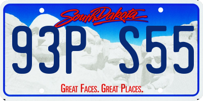 SD license plate 93PS55