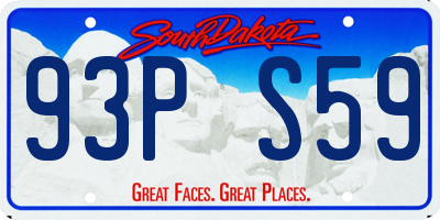 SD license plate 93PS59