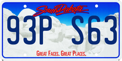 SD license plate 93PS63