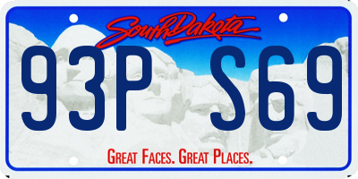 SD license plate 93PS69