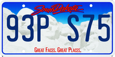 SD license plate 93PS75