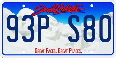 SD license plate 93PS80