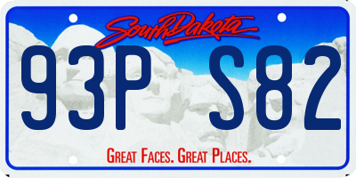 SD license plate 93PS82
