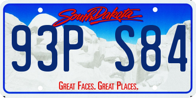 SD license plate 93PS84