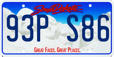 SD license plate 93PS86