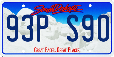 SD license plate 93PS90