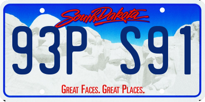 SD license plate 93PS91