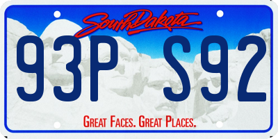 SD license plate 93PS92