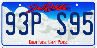 SD license plate 93PS95