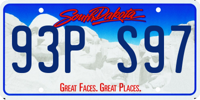 SD license plate 93PS97