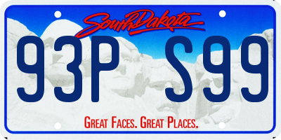 SD license plate 93PS99