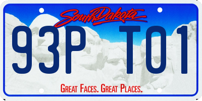 SD license plate 93PT01