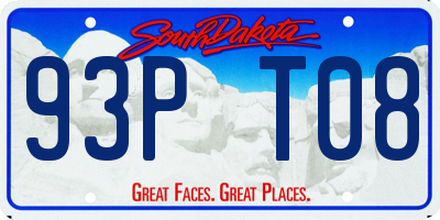 SD license plate 93PT08