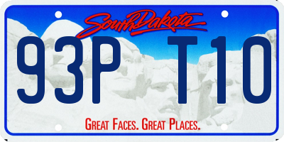 SD license plate 93PT10