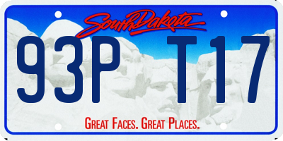 SD license plate 93PT17