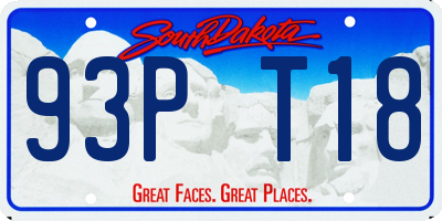 SD license plate 93PT18