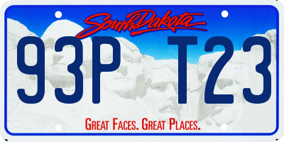 SD license plate 93PT23