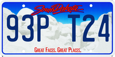 SD license plate 93PT24