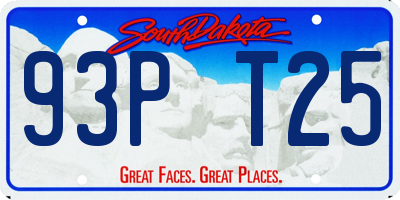 SD license plate 93PT25