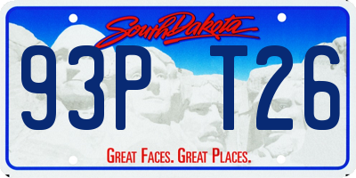 SD license plate 93PT26