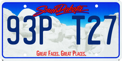 SD license plate 93PT27