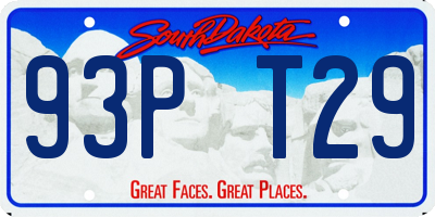 SD license plate 93PT29