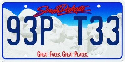 SD license plate 93PT33