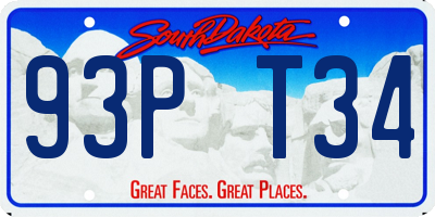 SD license plate 93PT34