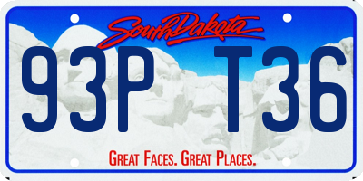 SD license plate 93PT36