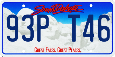 SD license plate 93PT46