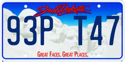SD license plate 93PT47