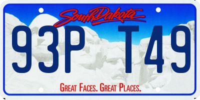 SD license plate 93PT49
