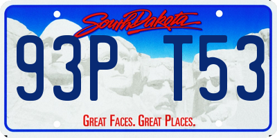 SD license plate 93PT53