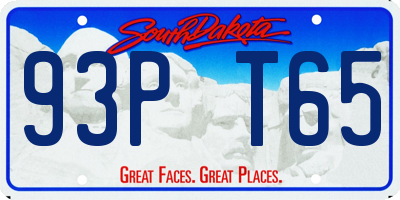 SD license plate 93PT65