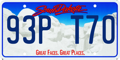 SD license plate 93PT70