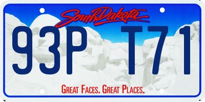SD license plate 93PT71