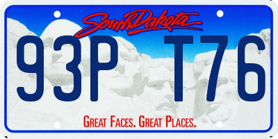 SD license plate 93PT76