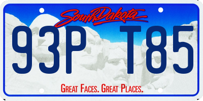 SD license plate 93PT85