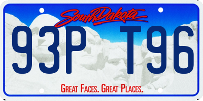 SD license plate 93PT96