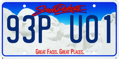 SD license plate 93PU01