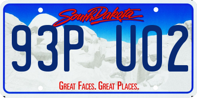 SD license plate 93PU02