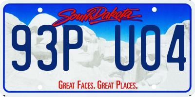 SD license plate 93PU04