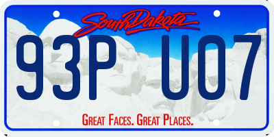 SD license plate 93PU07
